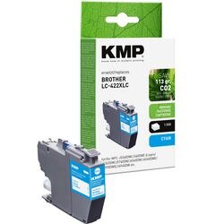 Cartucho de tinta kmp compatible brother lc422xlc cian