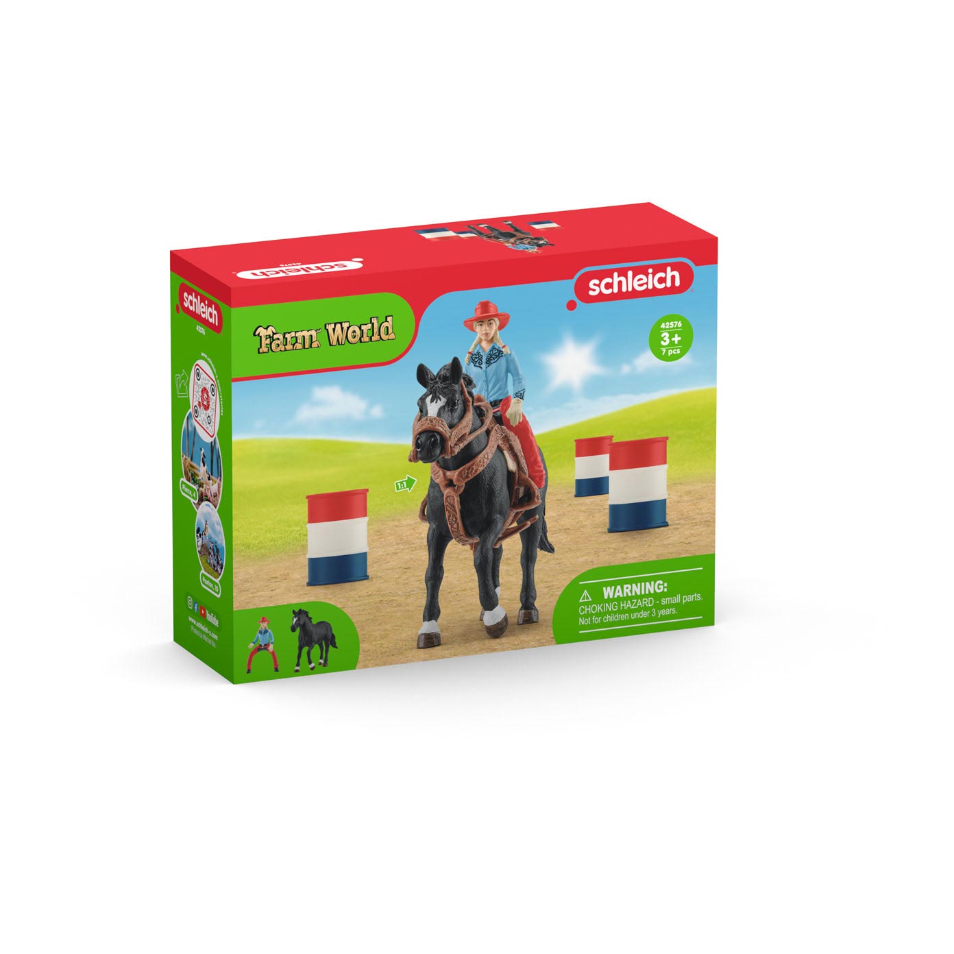 Schleich Farm World Barrel Racing con Cowgirl 42576