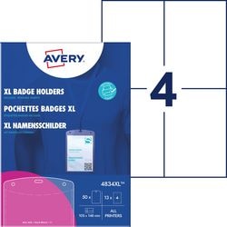 Portabadge Avery a6 incl. inserire carte 50 pz av-4834xl