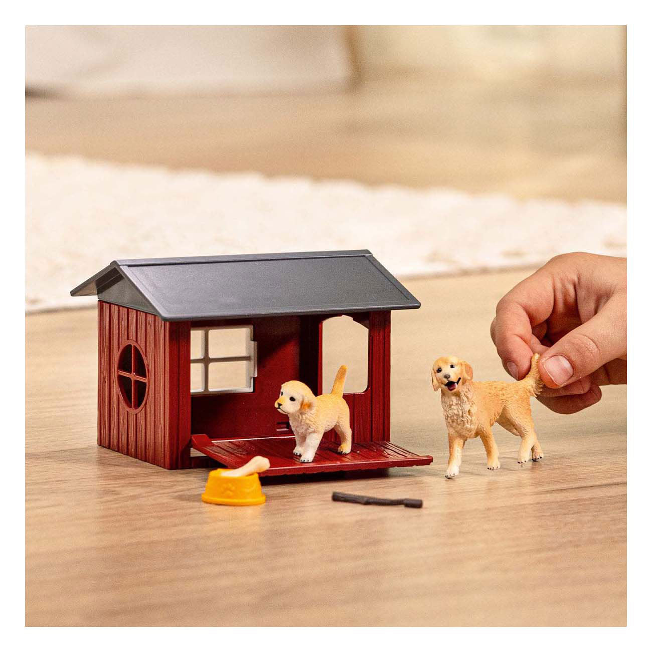 Schleich Farm World Dog Loft con Golden Retrievers 42722