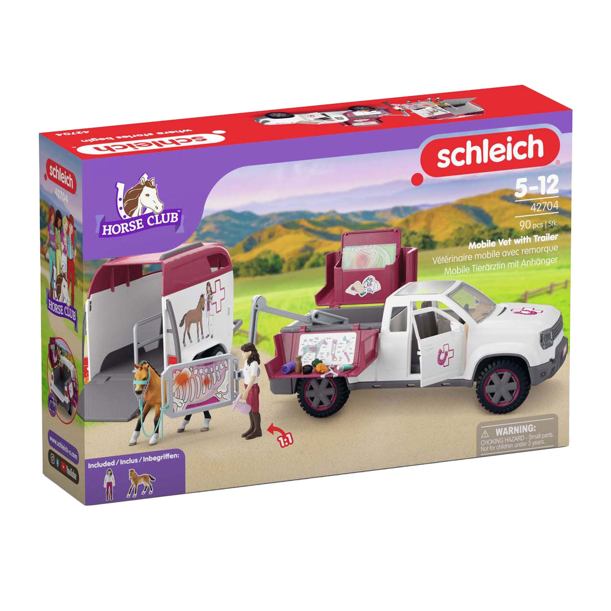 Vet mobile Schleich 42704 con trailer