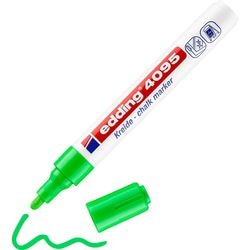 Pennarello a gesso edding 4095 punta tonda media 3 mm verde neon