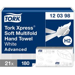 Toalla de papel tork 120398 xpress paquete de 21