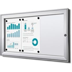 Tablón de anuncios con cerradura showdown scs3xa4b1 aluminio plateado