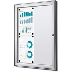 Tablón de anuncios con cerradura enfrentamiento scs4xa4b1 aluminio plateado
