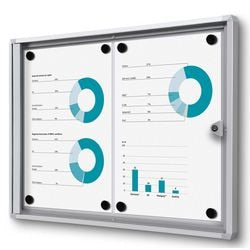Lockable notice board showdown scxs2xa4b1 silver aluminum