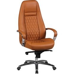 Sedia da ufficio Amstyle contatto permanente bracciolo fisso marrone 120 kg