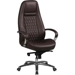 Silla de oficina Amstyle contacto permanente reposabrazos regulable en altura marrón 120 kg