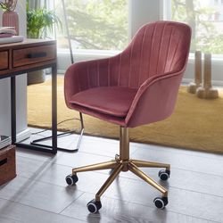 Sedia da ufficio amstyle meccanismo base bracciolo fisso rosa 120 kg