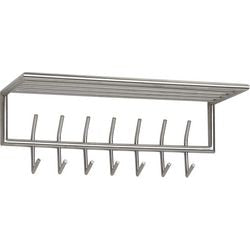 Perchero de pared Wohnling 7 ganchos plateado
