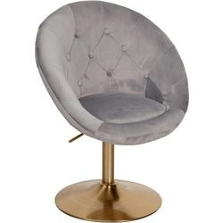 Poltrona lounge Wohnling tessuto grigio 120 kg 700 x 700 x 1.000 mm