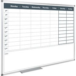 Magnetic whiteboard plw96od weekly planning white