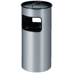 Cestino per cenere e rifiuti 70x33 cm 22,5 l argento