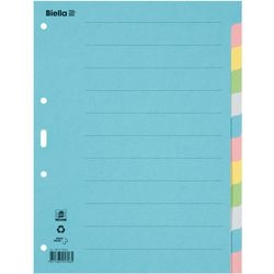 Pestañas en blanco biella cartón surtido de colores