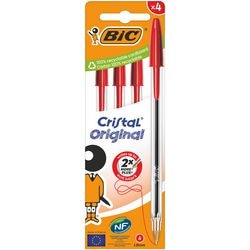 Bolígrafo bic rojo cristal original