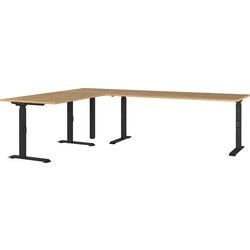 Escritorio esquinero germania agenda roble 2.600 (an) x 2.000 (p) x 910 (al) mm