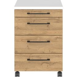 Cassettiera mobile germania profi 2.0 rovere 4 cassetti