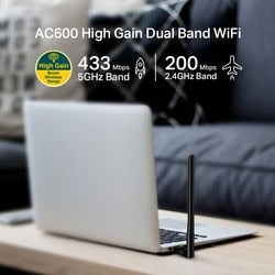 TP-Link Archer T2U Plus AC600 Wireless ad alto guadagno Dual-ban