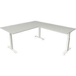 Scrivania sit-stand Kerkmann Move 4 grigio chiaro