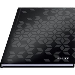 Writing pad Leitz Wow A5 checked soft cover non-perforated black