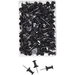 Alfileres de mapa negros de metal Wedo