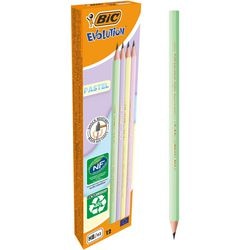 Lápiz bic 518307 punta de lápiz verde pastel, amarillo pastel, rosa pastel, violeta pastel