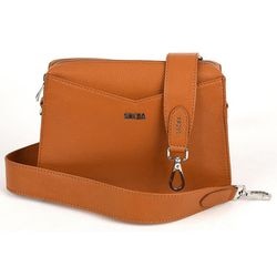 Borsa a tracolla socha so-d42 cerniera marrone