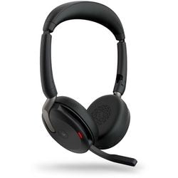 Jabra evolve2 65 flex duo, auricolare on-ear ms (nero, stereo, USB-C, link380c, microsoft team)