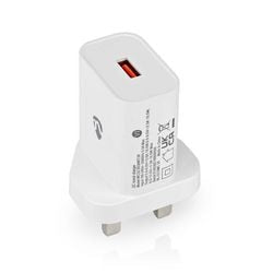 Caricabatterie Nedis WCQC302AWTUK bianco