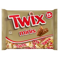Mini tavoletta di cioccolato twix minis 15 pezzi da 20 g