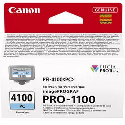 Cartucho de tinta canon pfi-4100pc foto cian original
