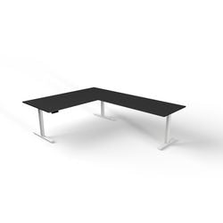 Scrivania sit-stand Kerkmann Move 3 a forma di L antracite