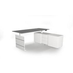 Scrivania sit-stand Kerkmann Move 3 forma L grafite