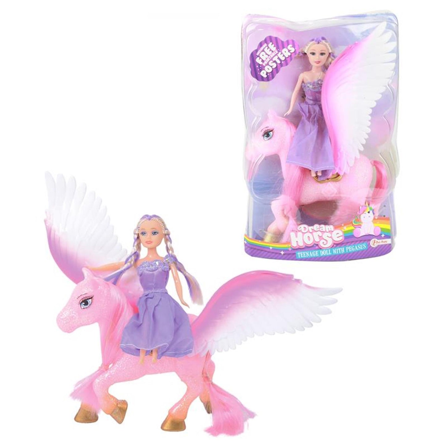Dream Horse Unicorn Pegasus con bambola per adolescenti