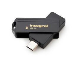 Chiavetta USB integrale 128 GB USB tipo C oro, nera