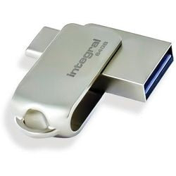 Chiavetta USB integrale 64GB in metallo doppia USB-C e USB 3.0 - 9500285