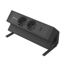 Regleta para escritorio negra 100137182 2 m