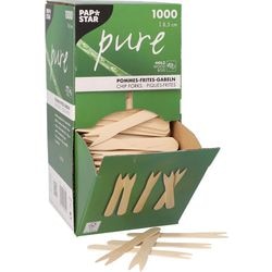 Fork papstar pure wood brown 1000 pieces
