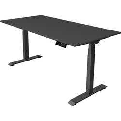 Scrivania sit-stand Kerkmann move 1 stabile grafite, grigio 1270 mm x 1600 mm