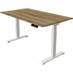 Scrivania sit-stand Kerkmann Move 1 stabile marrone, bianco 1270 mm x 1400 mm