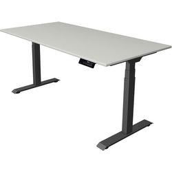 Scrivania sit-stand Kerkmann Move 1 stabile grigio 1270 mm x 1600 mm