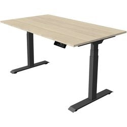 Escritorio para trabajar sentado o de pie Kerkmann move 1 estable arce, gris 1270 mm x 1400 mm