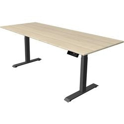 Scrivania sit-stand Kerkmann move 1 acero stabile, grigio 1270 mm x 2000 mm