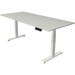 Escritorio de bipedestación kerkmann move 1 estable gris, blanco 1270 mm x 1800 mm