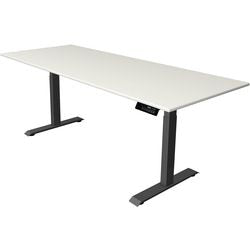 Scrivania sit-stand Kerkmann Move 1 stabile grigio, bianco 1270 mm x 2000 mm