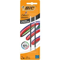 Recambio para bolígrafo bic 4 colores negro 2 piezas