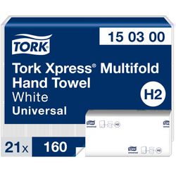 Asciugamano tork 150300 bianco a 2 strati