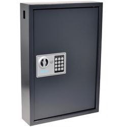 Pavo - sleutelkast - metaal - 50 haken - zwart