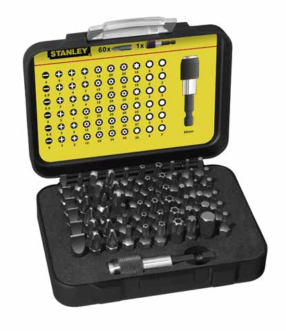Juego de puntas de herramientas manuales Stanley expert pro 1 4 - portapuntas (61 piezas) - 1-13-902