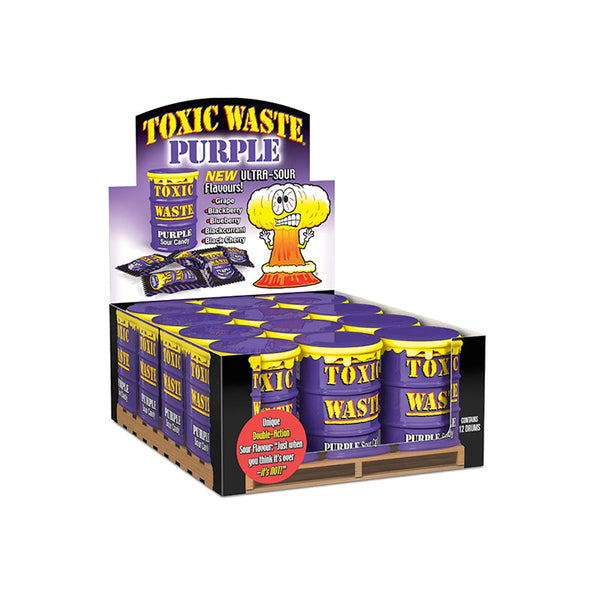 Toxic waste purple sour candy drum (12x 42gr)